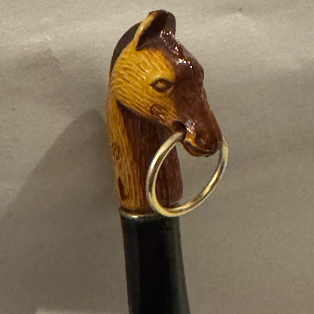 Vintage Brown and Black Horse Head Shoe Horn